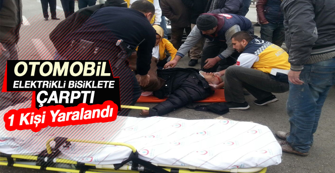 Otomobil Elektrikli Bisiklete Çarptı: 1 Yaralı