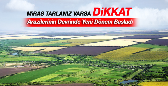 Miras  Tarlası Olanlar Dikkat!