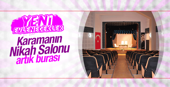 Karamanın yeni nikah salonu