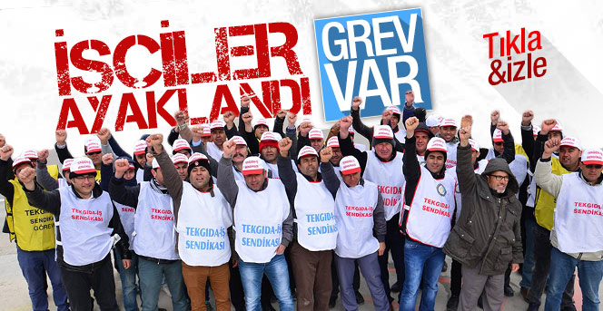 Karaman’da Fabrika işçiler greve başladı