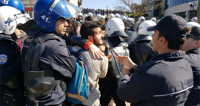 Üniversitede polis müdahalesi