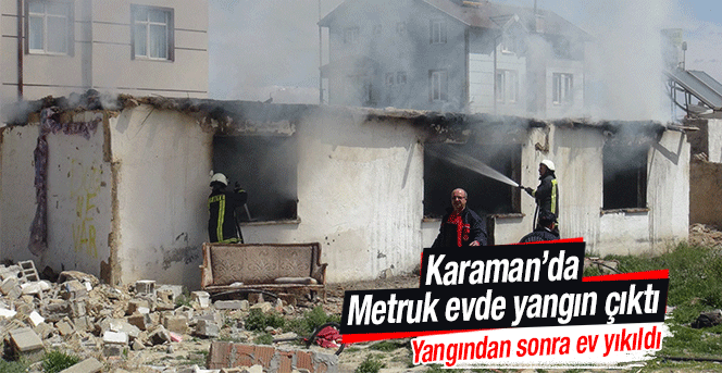 Kullanılmayan Evde Yangın Çıktı