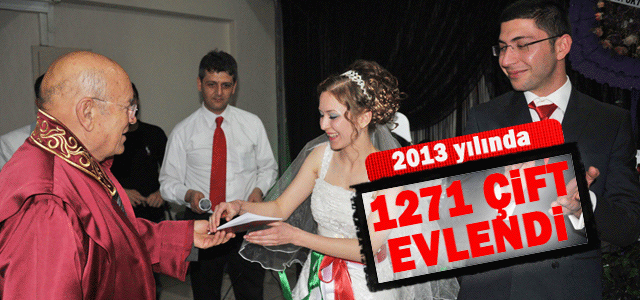 2013 Yılında 1271 Çift Evlendi
