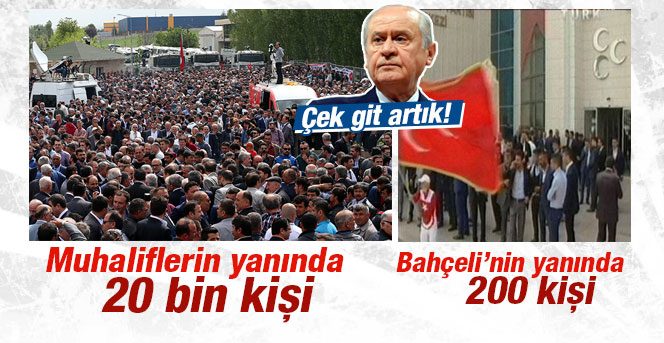 Muhaliflerin Yanında 20 Bin Kişi, Bahçeli'nin Yanında 200 Kişi Var