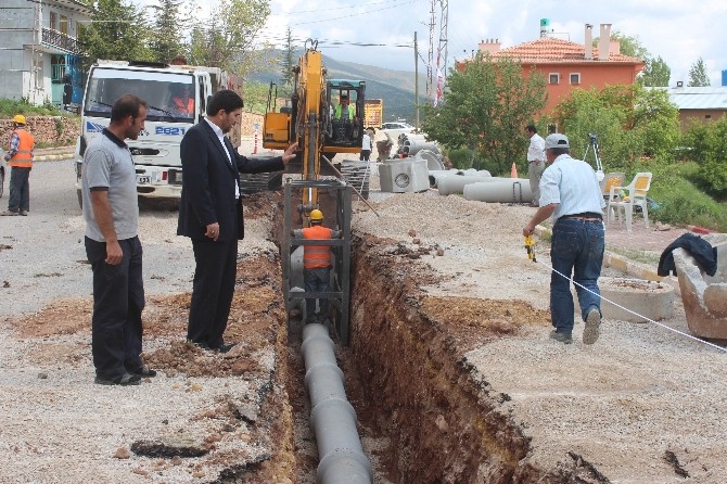 Derbent’te Alt Yapı Çalışmaları Sürüyor