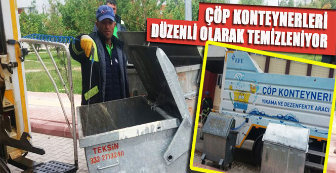 Çöp Konteynerleri Düzenli Olarak Temizleniyor