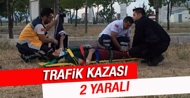 Karaman'da Trafik Kazası 2 Yaralı