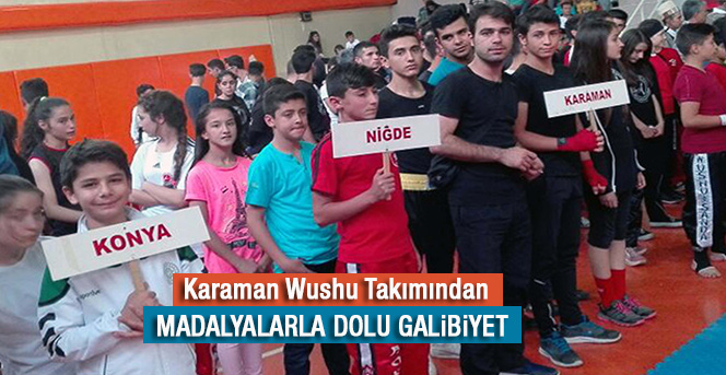 Karaman Wushu Takımından Beş Beşlik Galibiyet