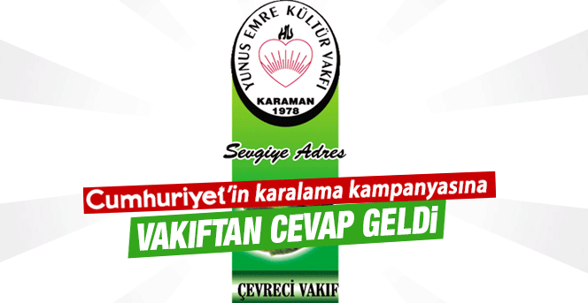 Yunus Emre Vakfından İddialara cevap