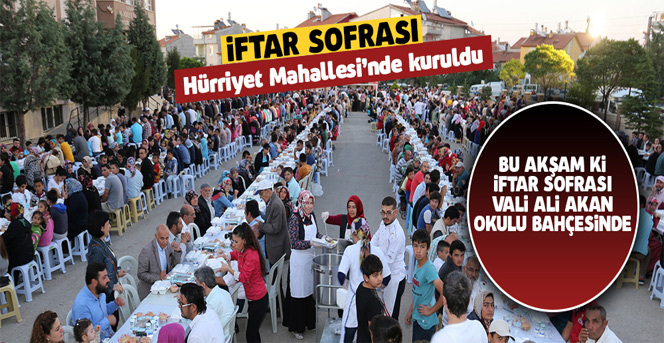 İftar Sofrası Mahalle Mahalle Dolaşmaya Devam Ediyor