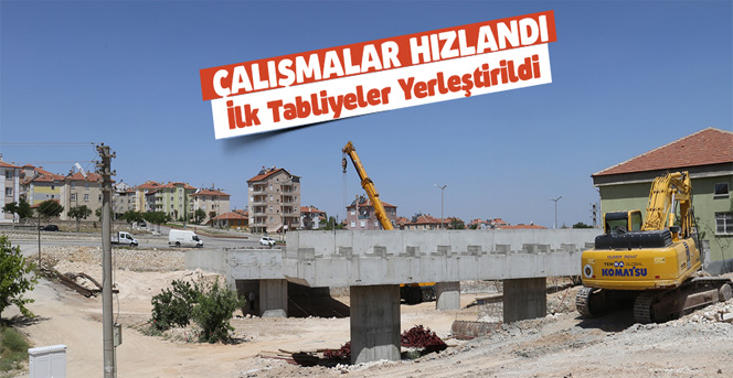 Köprü Çalışmasında İlk Tabliye Yerleştirildi