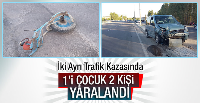 Karaman’da trafik kazaları: 2 yaralı