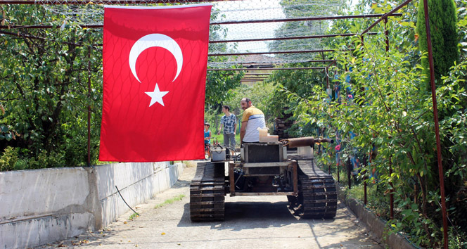 Darbecilere kızdı 'tank' yaptı