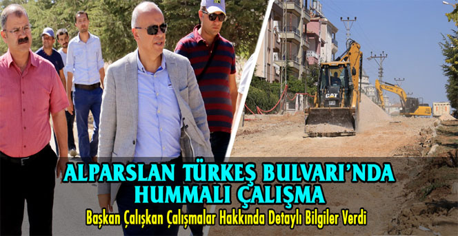 Alparslan Türkeş Bulvarında Hummalı Çalışma