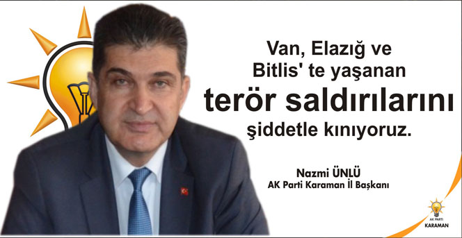 AK Parti Karaman İl Başkanı Nazmi Ünlü'nün basın açıklaması