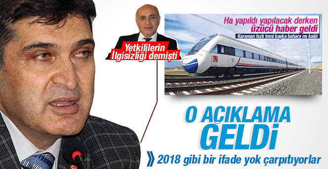 Nazmi Ünlü'den Hızlı Tren Açıklaması