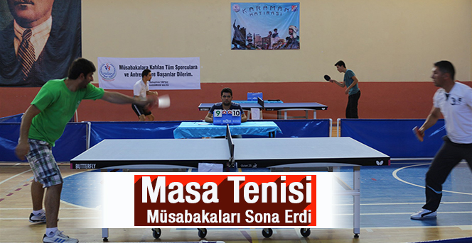 Amatör Spor Haftası Masa Tenisi Müsabakaları Sona Erdi