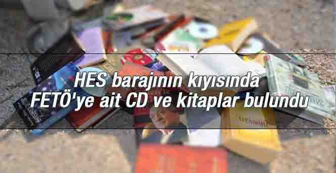 HES barajının kıyısında FETÖ'ye ait CD ve kitaplar bulundu