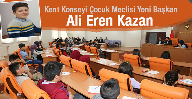 Kent Konseyi Çocuk Meclisi Başkanlığına Ali Eren Kazan Seçildi