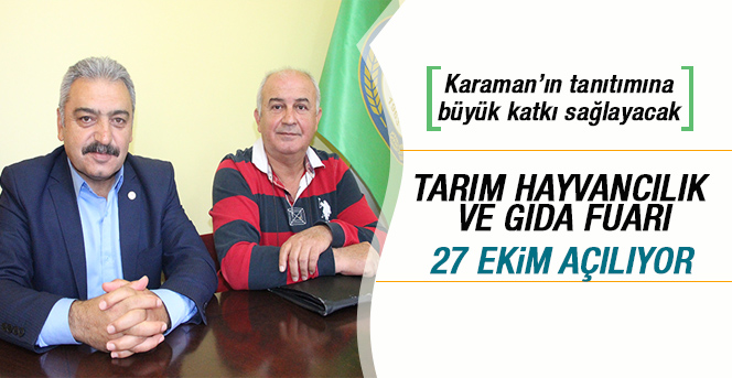 Tarım Hayvancılık ve Gıda Fuarı 27 Ekim'de Açılıyor