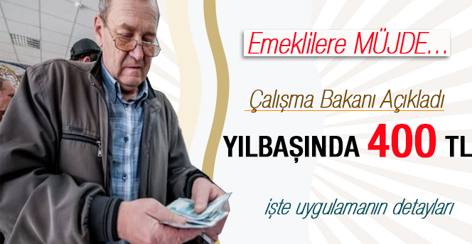 Emekliye promosyon 3 yılda bir 400 TL