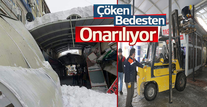 Çöken Bedestenin Onarımına Başlandı