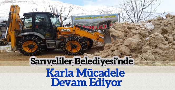 Sarıveliler Belediyesinin Karla Mücadelesi Devam Ediyor