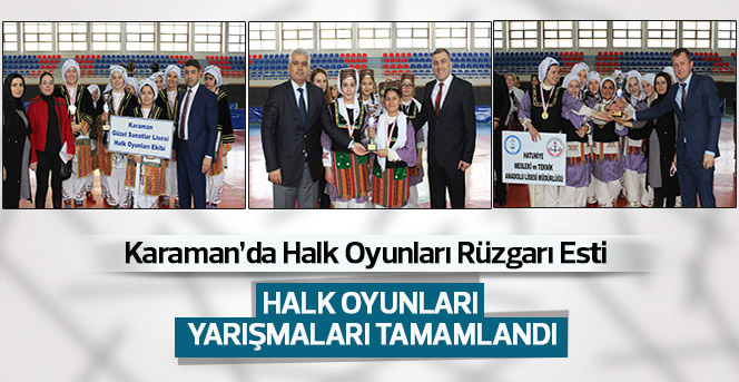 Karaman’da Halk Oyunları Rüzgarı Esti