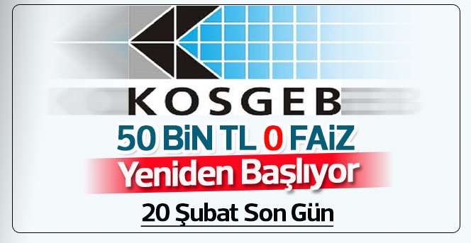 KOBİ’ye yine faizsiz 50 bin liralık kredi