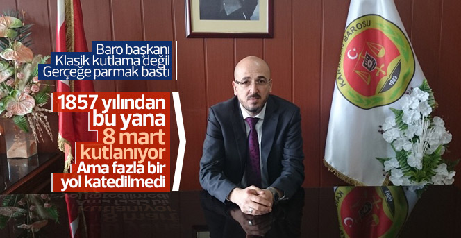 Baro Başkanından 8 mart mesajı