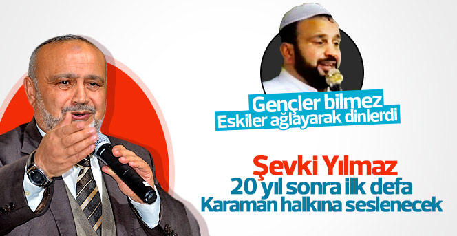 Şevki Yılmaz Karaman’a Geliyor