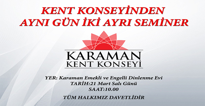 Kent Konseyinden Aynı Gün İki Ayrı Seminer