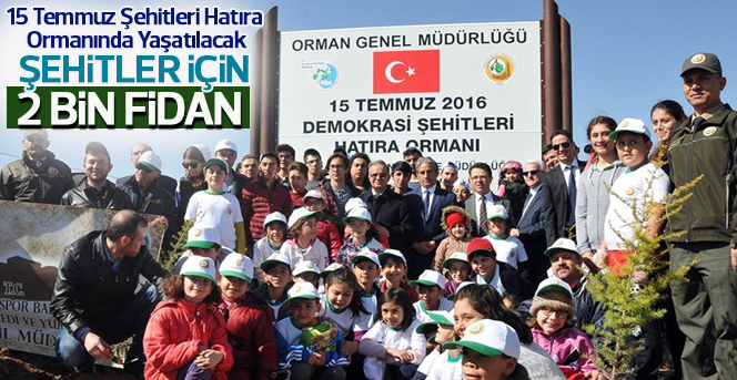 Şehitlerin isimleri 15 Temmuz Hatıra Ormanında yaşatılacak