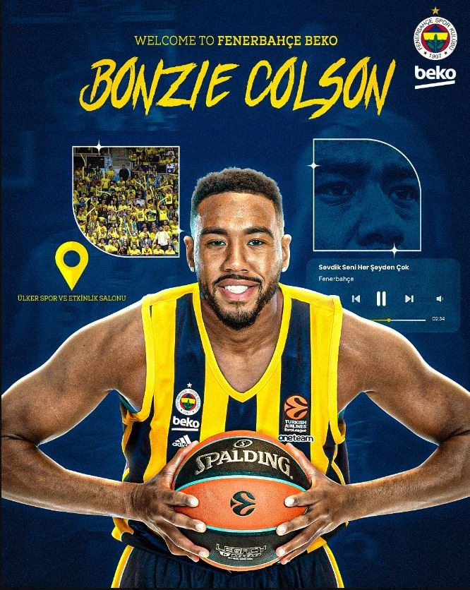 Fenerbahçe Beko, Bonzie Colson'u Transfer Ederek Kadrosunu Güçlendirdi ...